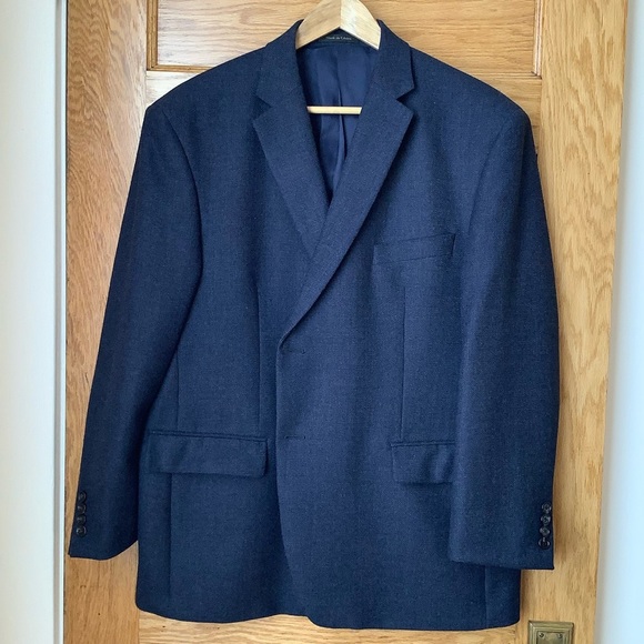 RALPH LAUREN Blue Oversized Wool Blazer Size 44S - Picture 8 of 13